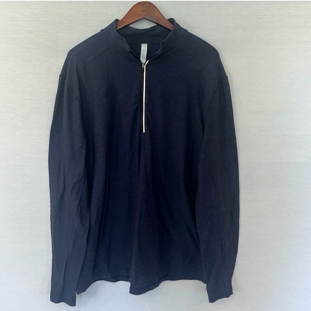 lululemon athletica Men's Navy Zip-Up Sweater